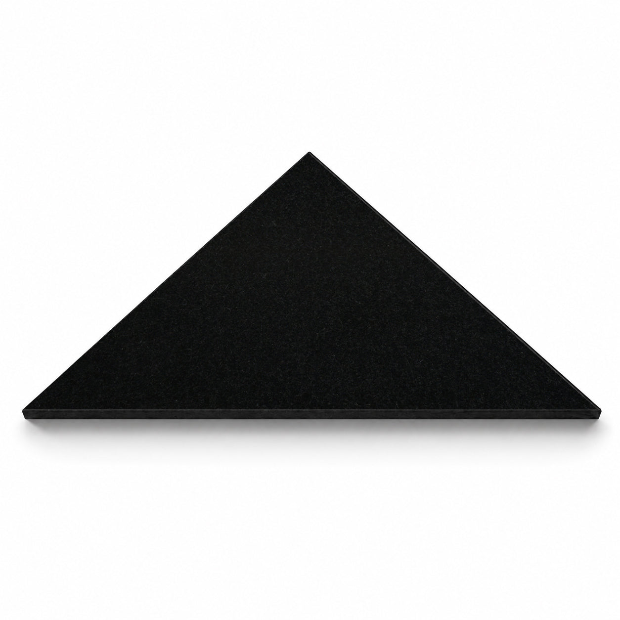 Absolute Black Granite Stone Triangle Corner Shower Seat Matte Finish