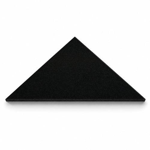 Absolute Black Granite Stone Triangle Corner Shower Seat Matte Finish