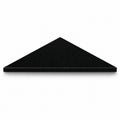Absolute Black Granite Stone Triangle Corner Shower Seat Matte Finish