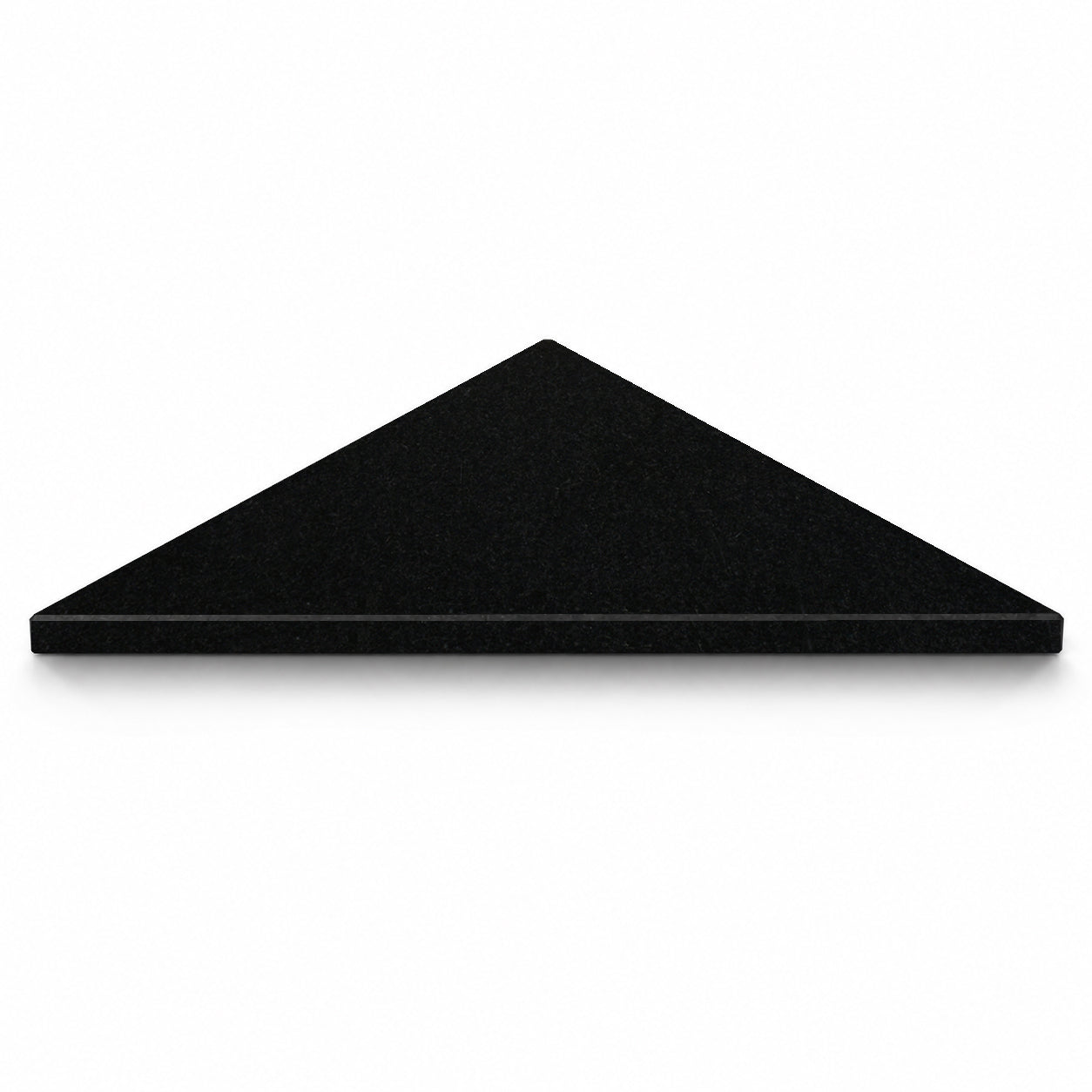 Absolute Black Granite Stone Triangle Corner Shower Seat Matte Finish