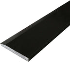 Absolute Black honed matte granite stone saddle threshold with beveled edge for smooth floor transition
