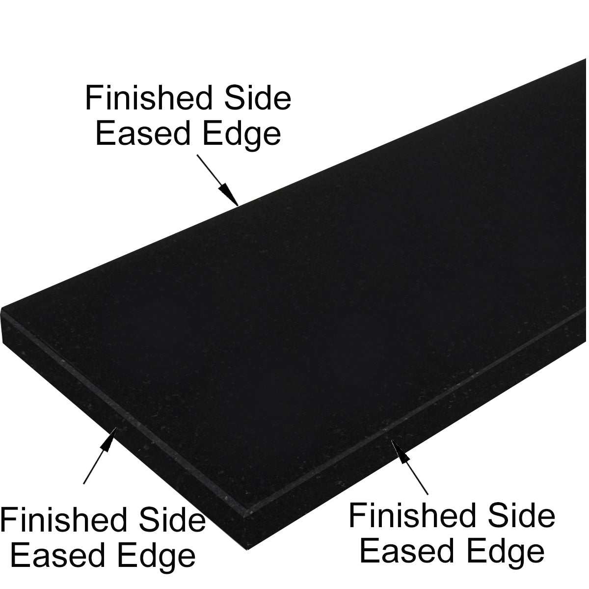Absolute Black Granite Matte Stone Wall Cap
