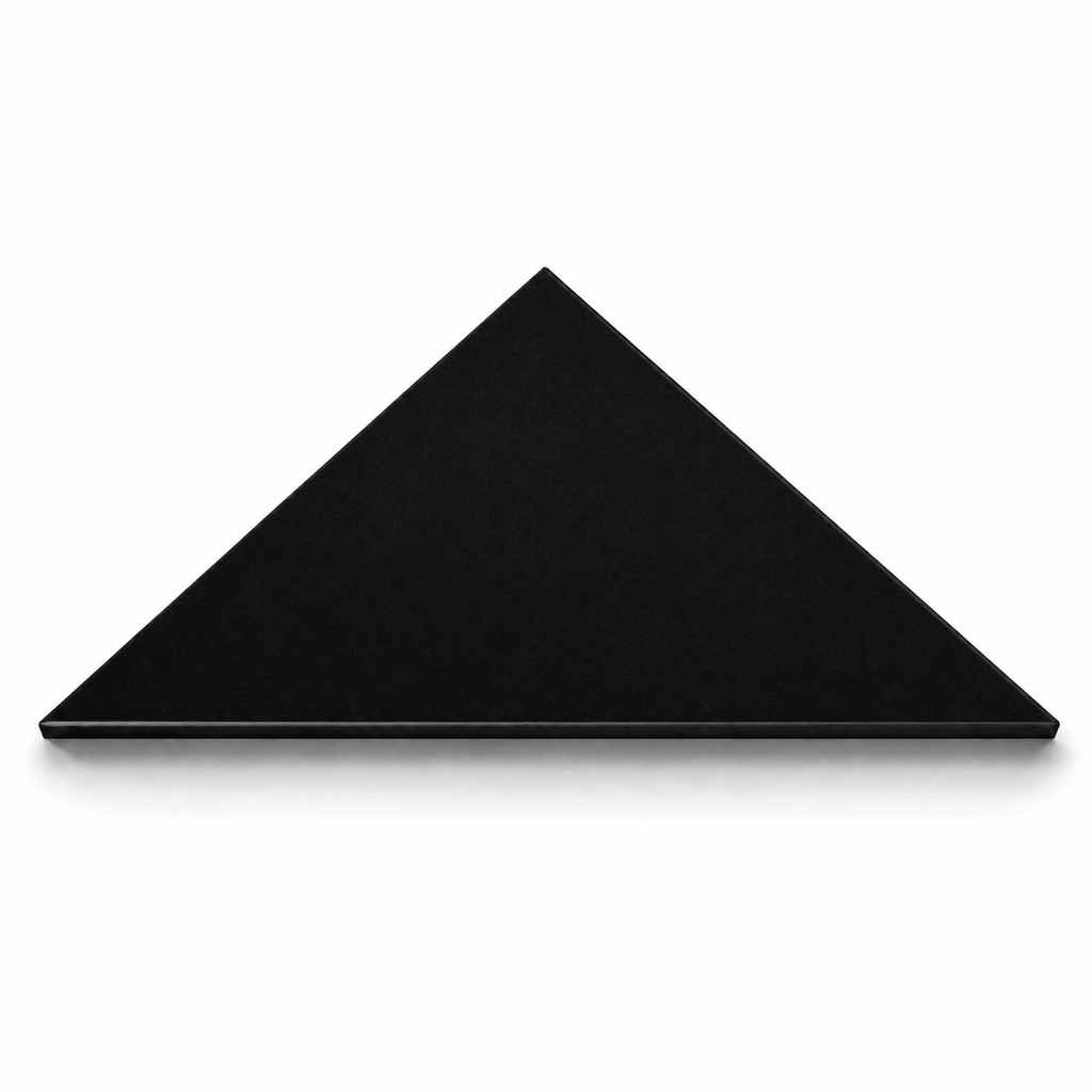 Absolute Black Granite Stone Triangle Corner Shower Seat Polished Finish