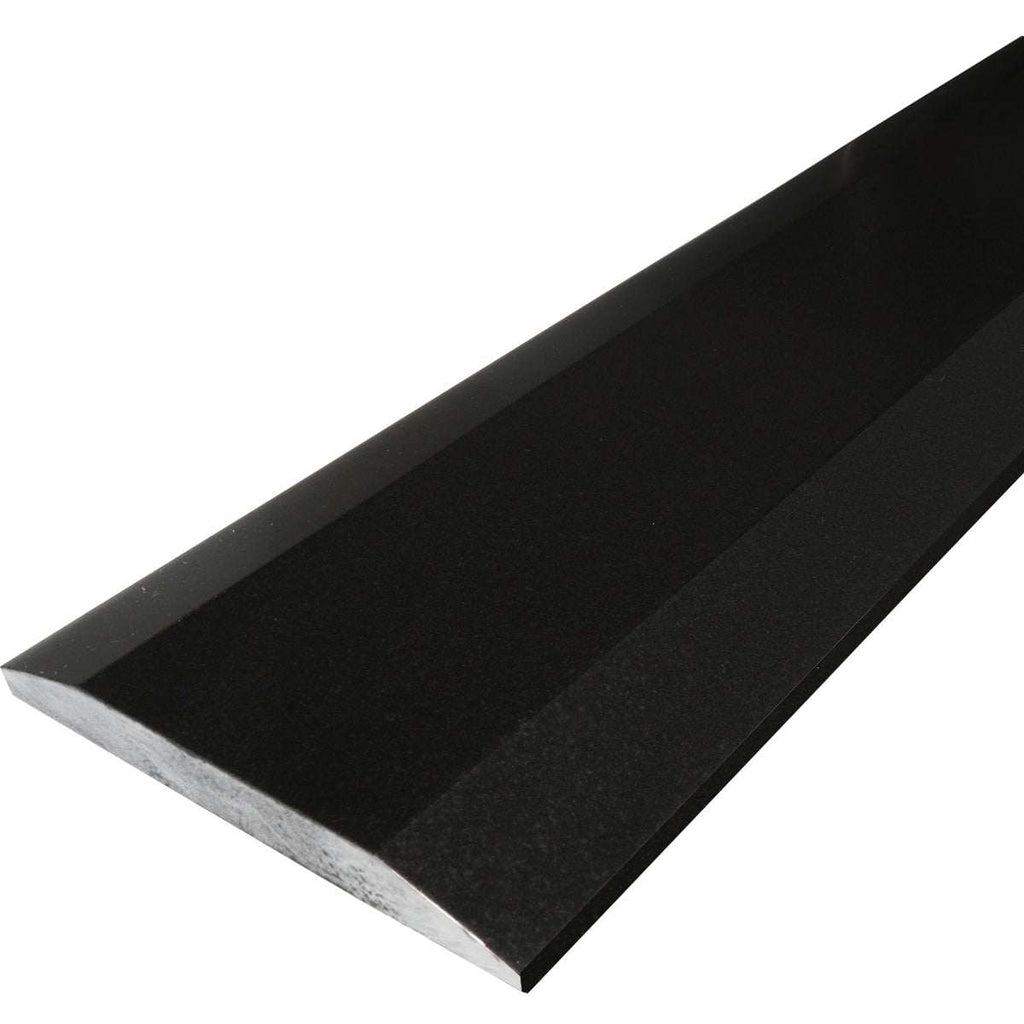Absolute Black Honed Stone granite ADA saddle threshold with beveled edges
