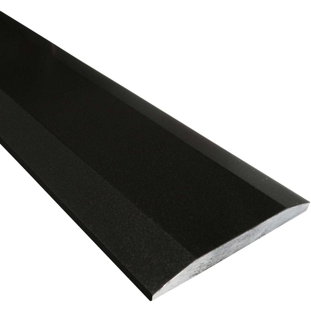 Absolute Black Honed Stone granite ADA saddle threshold with beveled edges