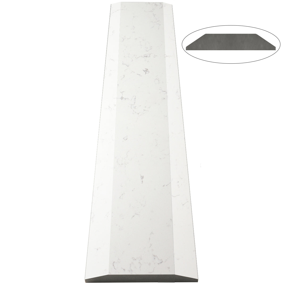 Bianco Carrara Stone ADA Saddle Threshold Double Side Hollywood