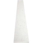 Bianco Carrara white quartz knee wall cap with polished finish and gray veining