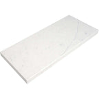 Bianco Carrara Stone white quartz engineered niche shelf with polished bevelled finish for shower storage