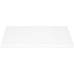 Bright white quartz engineered stone window sill with polished finish and eased bevel edge