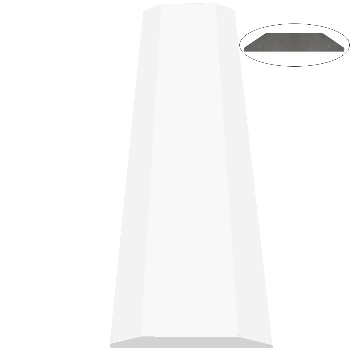 Bright White Stone ADA Saddle Threshold Double Side Hollywood