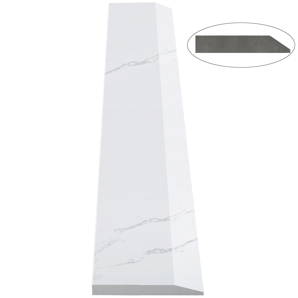 Calacata Stone Saddle Threshold Single Hollywood