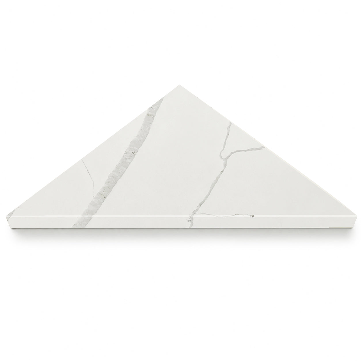 Calacatta White Stone Triangle Corner Shower Seat