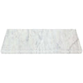 White Carrara marble stone window sill with polished finish and eased bevel edge