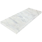 White Carrara marble stone window sill with polished or honed finish and subtle eased bevel edge