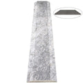 Chelsea Grey Marble ADA saddle threshold with polished grey marble and beveled edges for floor transitions