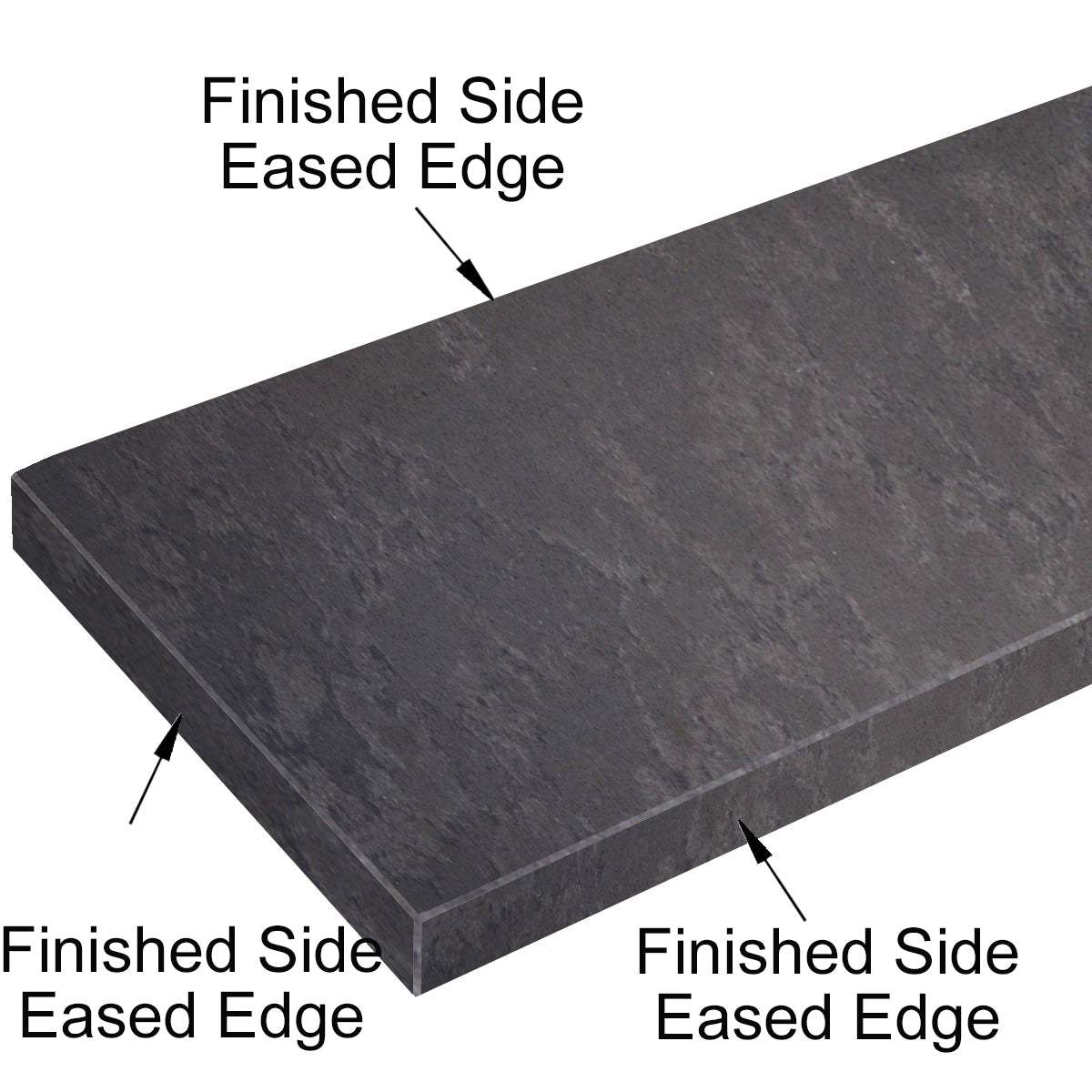 Dark Grey Matte Stone Wall Cap