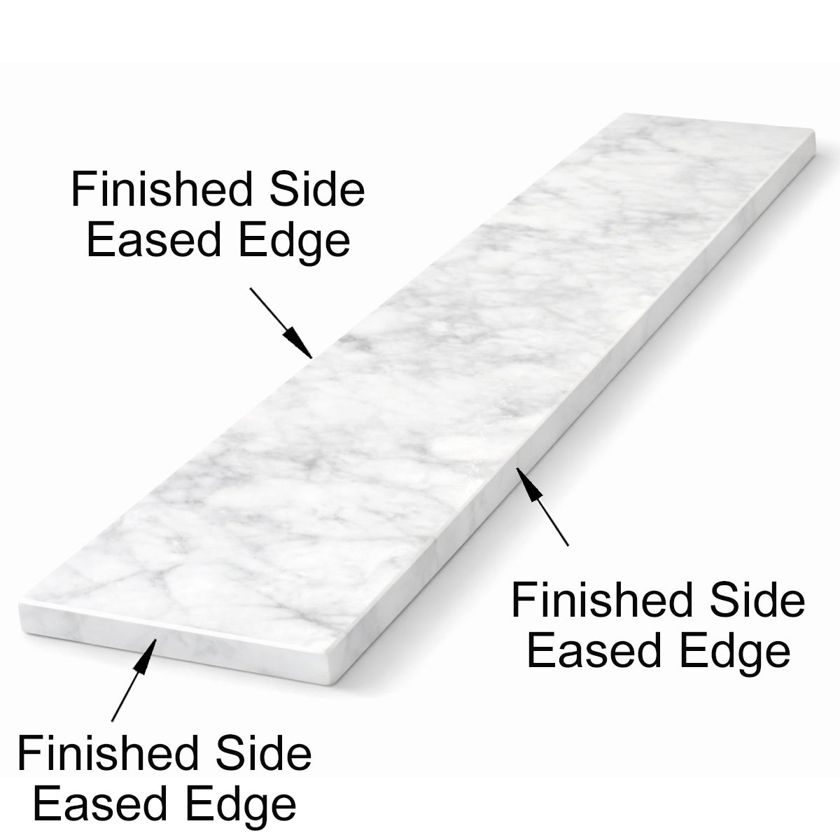 Carrara White Marble Stone Wall Cap