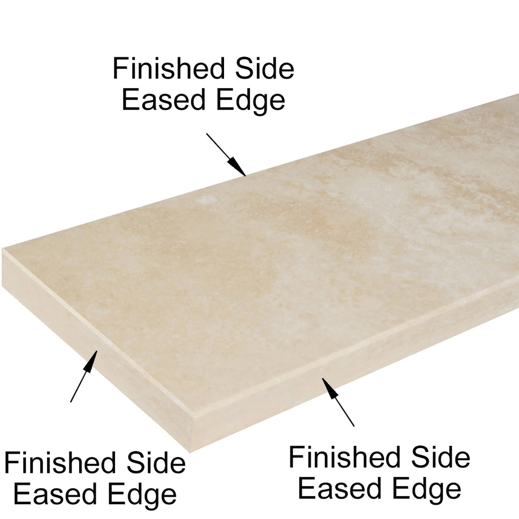 Ivory Light Travertine Stone Wall Cap