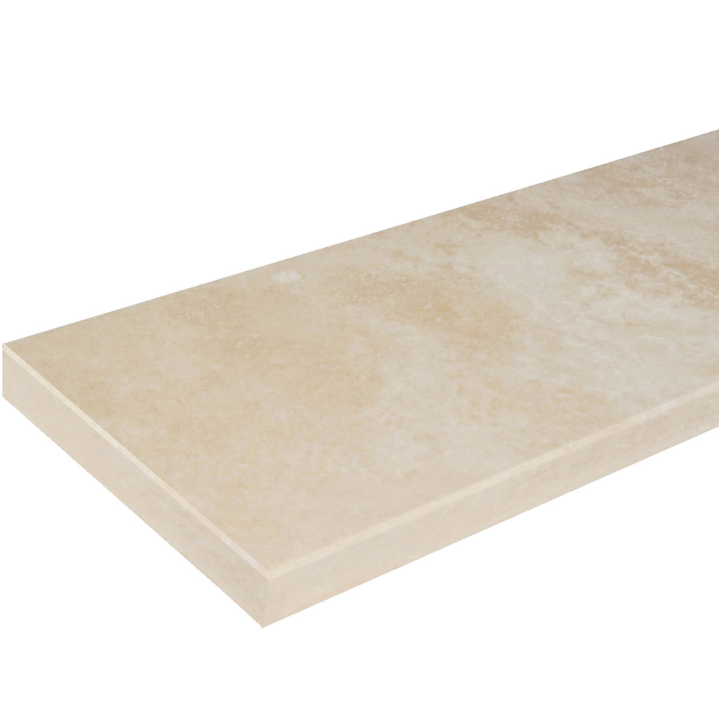Ivory Light Travertine Stone Wall Cap