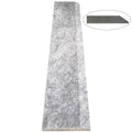 Chelsea Grey Marble stone saddle threshold with polished finish and beveled edge for smooth floor transitions