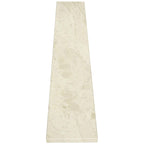 Madreperola Creamy Beige quartz engineered stone knee wall cap with polished and bevelled beige finish