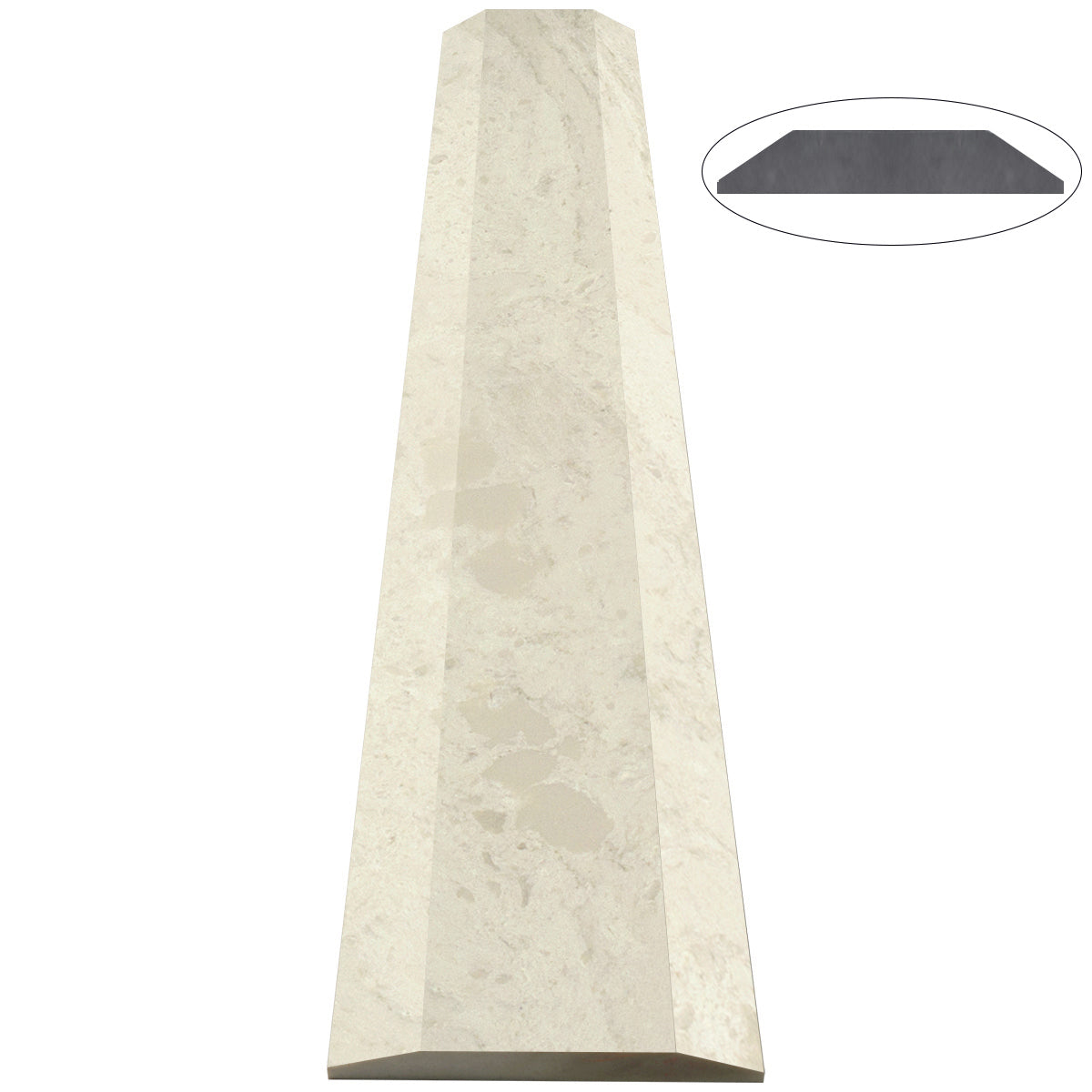 Madreperola Creamy Beige Stone ADA Saddle Threshold Double Side Hollywood