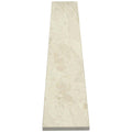 Madreperola Creamy Beige quartz stone shower curb with polished beige finish and subtle fossil patterns