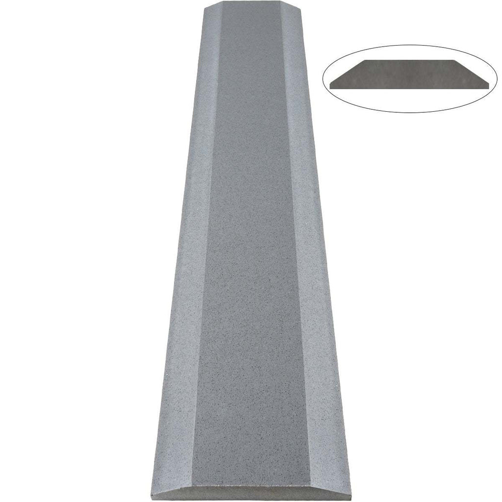Midnight Grey Stone ADA compliant polished grey quartz saddle threshold with beveled edges
