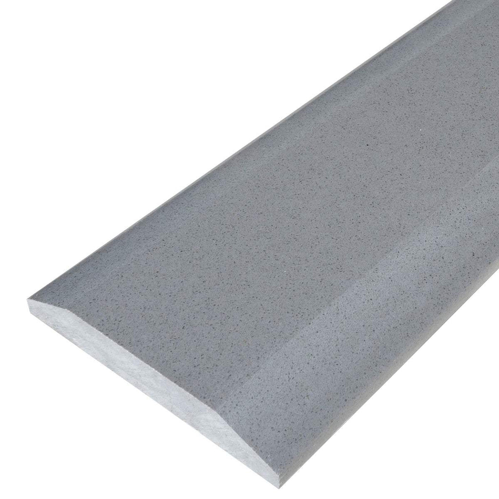 Midnight Grey Stone ADA saddle threshold in polished quartz with beveled edges for floor transition