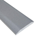 Midnight Grey Stone quartz ADA saddle threshold with polished top and beveled edges in grey tone