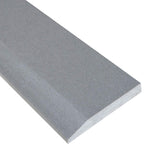 Midnight Grey Stone quartz engineered saddle threshold with polished finish and single beveled edge for smooth floor transitions