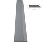 Midnight Grey Stone quartz saddle threshold with polished grey finish and beveled edge for smooth floor transitions