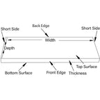 Chelsea Grey Marble Stone grey niche shower shelf with polished bevelled finish