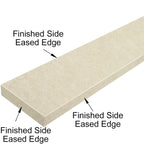 Pearl Marfil Quartz engineered stone knee wall cap in polished beige finish