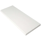 Pure white quartz engineered stone window sill with polished finish and eased bevel edge, enhancing durability and architectural appeal