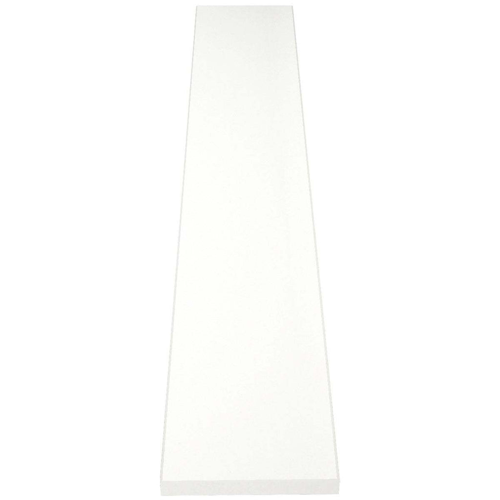 Pure white quartz engineered stone knee wall cap with polished finish for shower walls