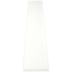 Pure white quartz engineered stone knee wall cap with polished finish for shower walls