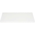 Pure white quartz engineered stone niche shelf with polished finish and beveled edge for shower storage
