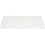 Pure white quartz engineered stone niche shelf with polished finish and beveled edge for shower storage
