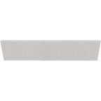 Silver grey stone quartz vanity backsplash with polished finish and bevelled edges