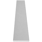 Silver grey quartz engineered stone saddle threshold with polished finish and bevelled edges for seamless flooring transitions