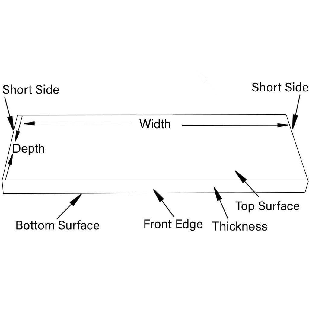 Silver grey quartz engineered stone window sill with polished finish and eased bevel edge