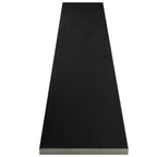 Absolute Black Granite honed stone saddle threshold with bevelled edges and smooth matte finish