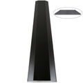 Absolute Black Honed Stone granite saddle threshold with beveled edges and ADA compliance in black