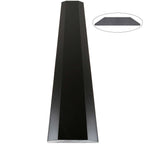 Absolute Black Honed Stone granite saddle threshold with beveled edges and ADA compliance in black