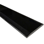 Absolute Black polished granite ADA saddle threshold with beveled edges