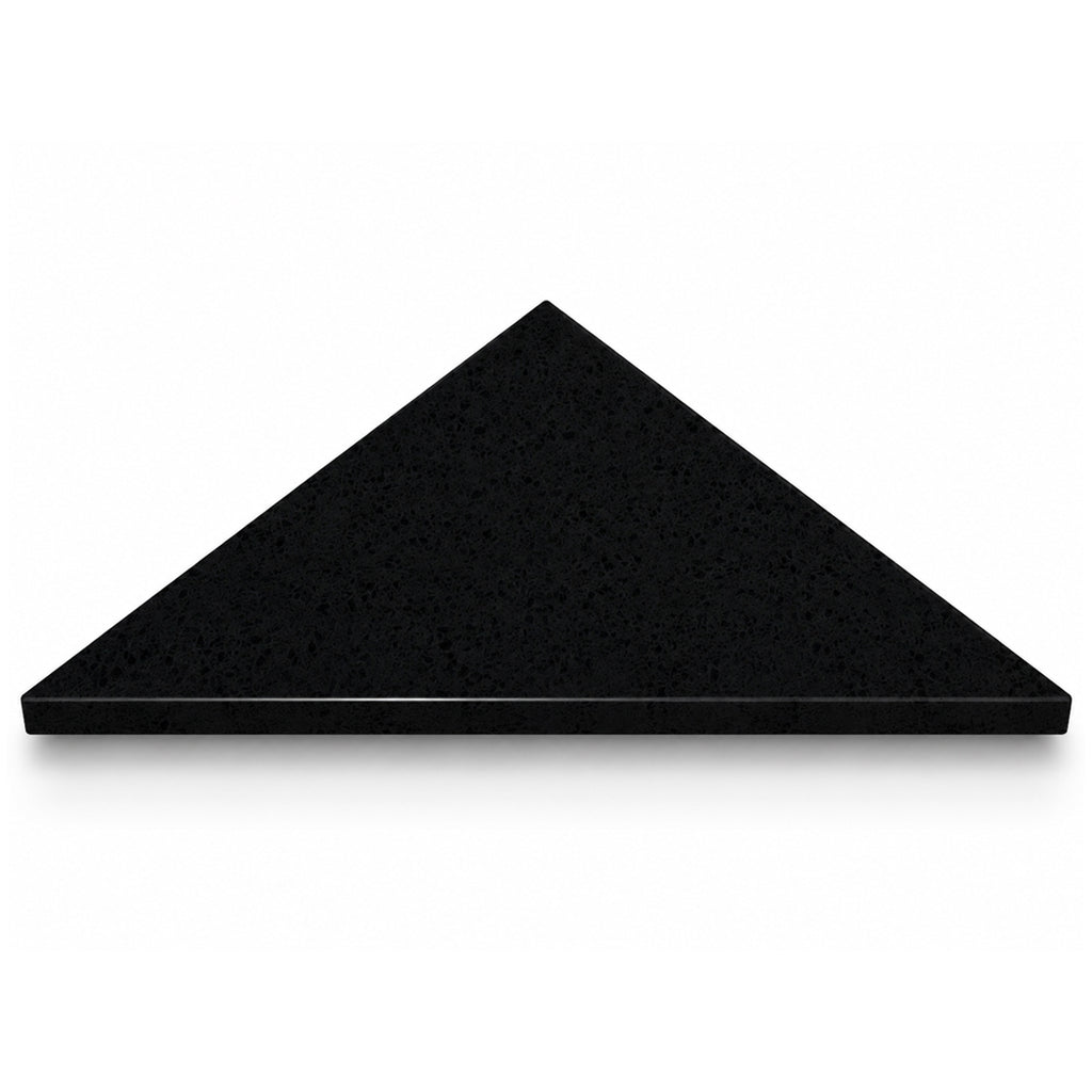 Black Stone Triangle Corner Shower Seat