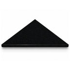 Black Stone Triangle Corner Shower Seat