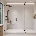 Bright White Stone Triangle Corner Shower Seat