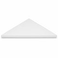 Bright White Stone Triangle Corner Shower Seat